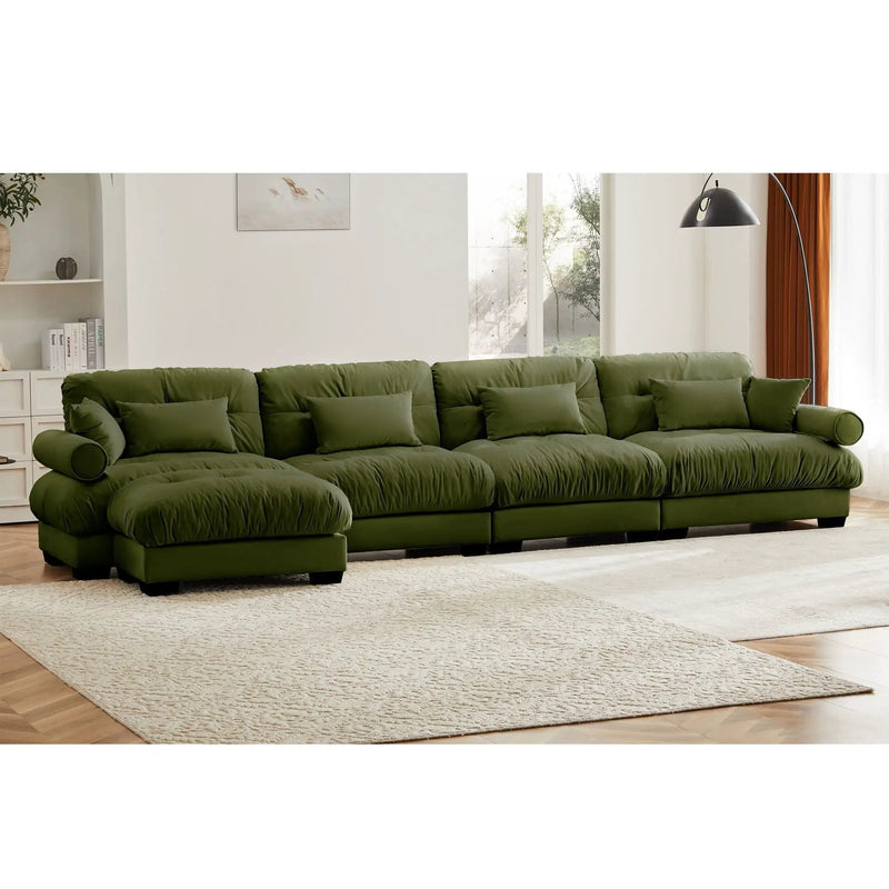 Super Comfort Oversized Modular Sectional Sofa With Movable Ottoman by HouseOfZazla