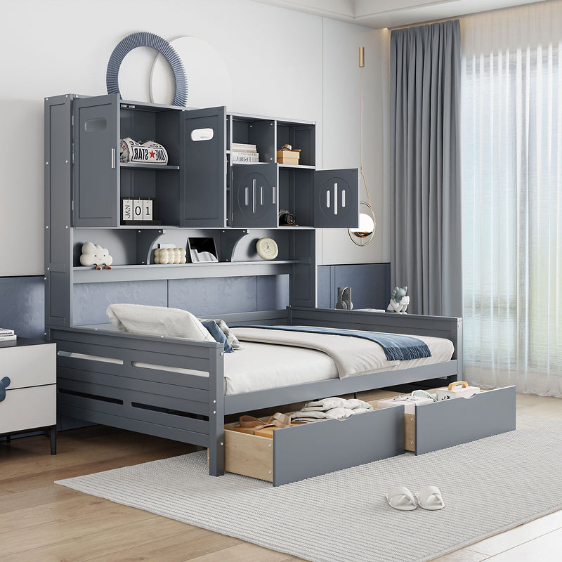 Daybed With All-In-One Cabinet And Shelf by HouseOfZazla