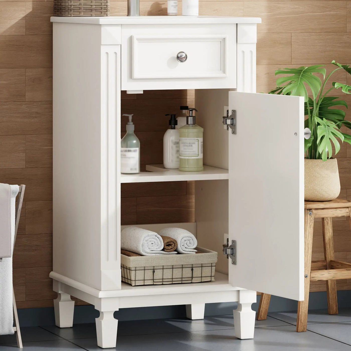 Bathroom Vanity With Sink, Soft-Closing Door, Adjustable Shelf by Unique Piece Furniture