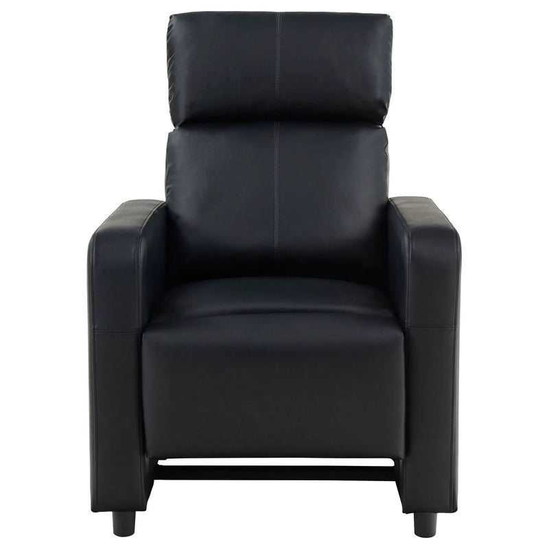 Toohey Upholstered Tufted Recliner Living Room Set Black by Unique Piece Furniture