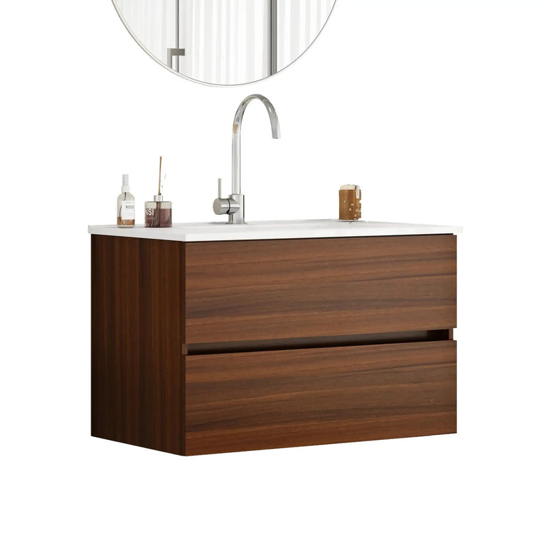 32-Inch Wall-Mounted Bathroom Vanity by HouseOfZazla