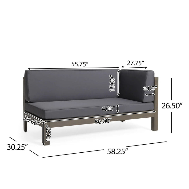 Brava - X Back Corner Bench by HouseOfZazla