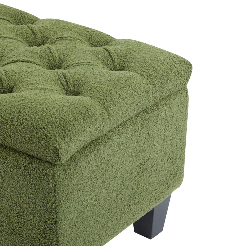 Ottoman Bench & Storage - Green by HouseOfZazla