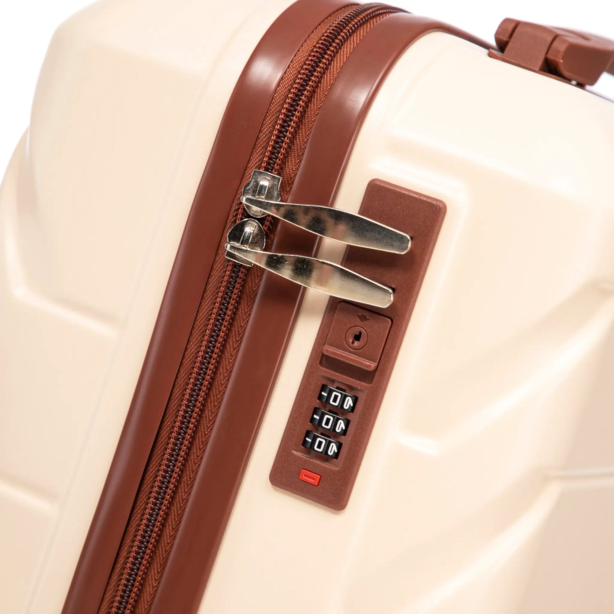 14'/20' 2-Piece Beige ABS Spinner Wheel Luggage Set by HouseOfZazla
