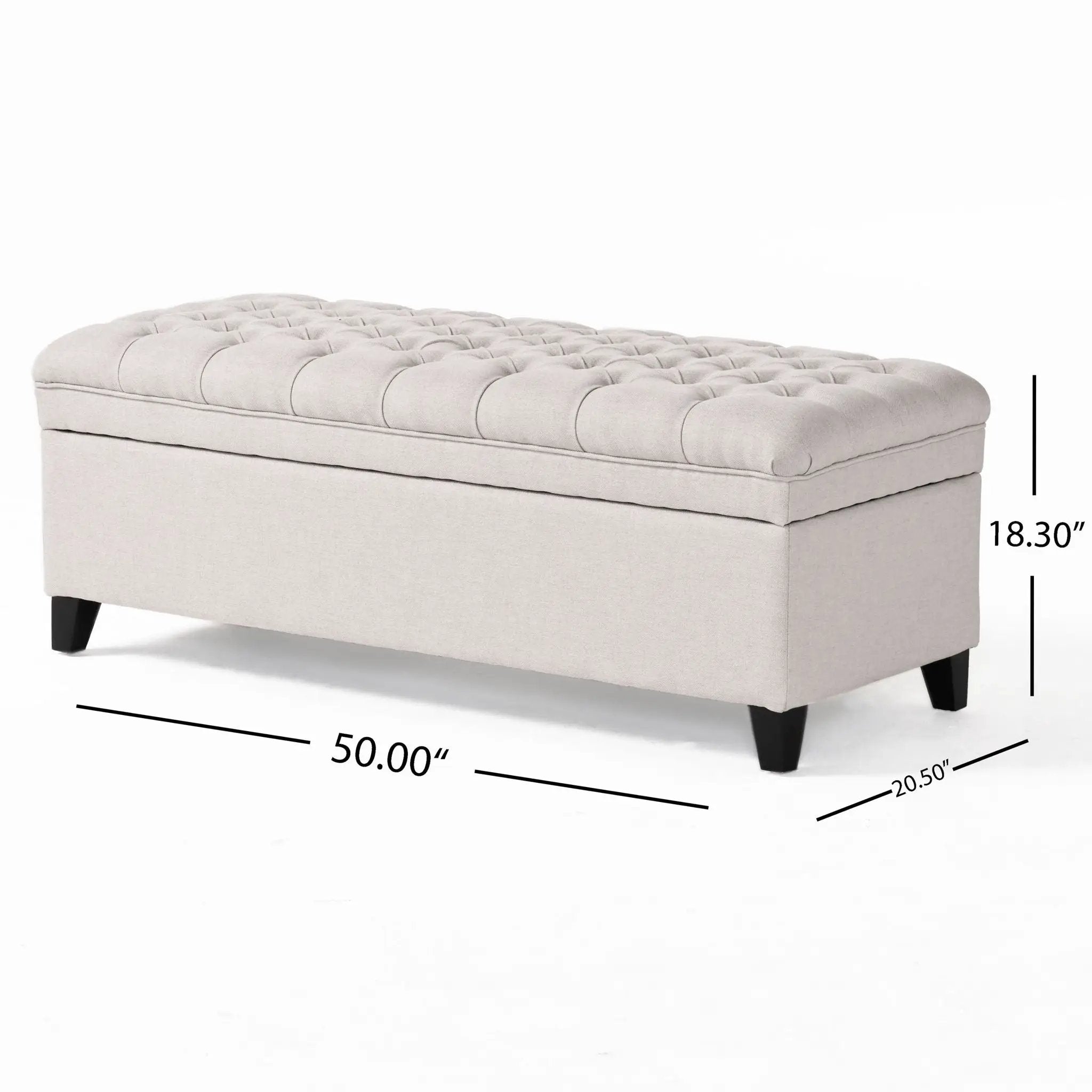Juliana Storage Ottoman With Birch Legs by HouseOfZazla