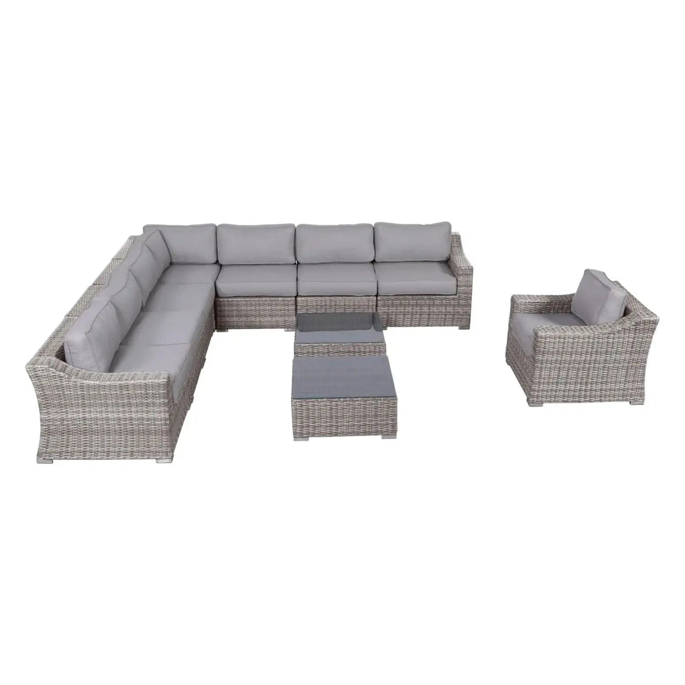 Outdoor Wicker Conversation Set With Cushions, All Weather by HouseOfZazla