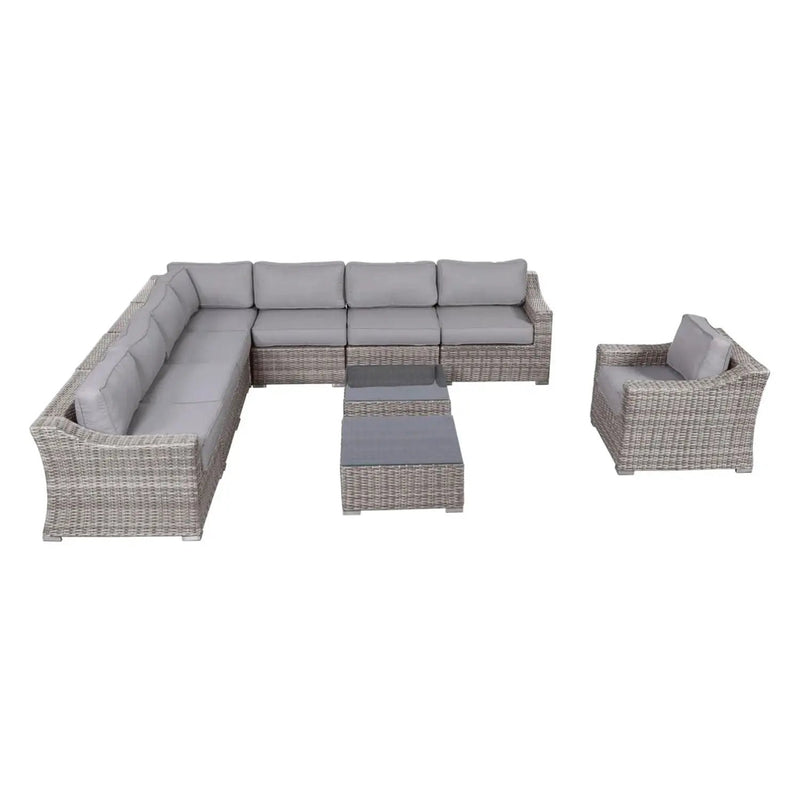 Outdoor Wicker Conversation Set With Cushions, All Weather by HouseOfZazla