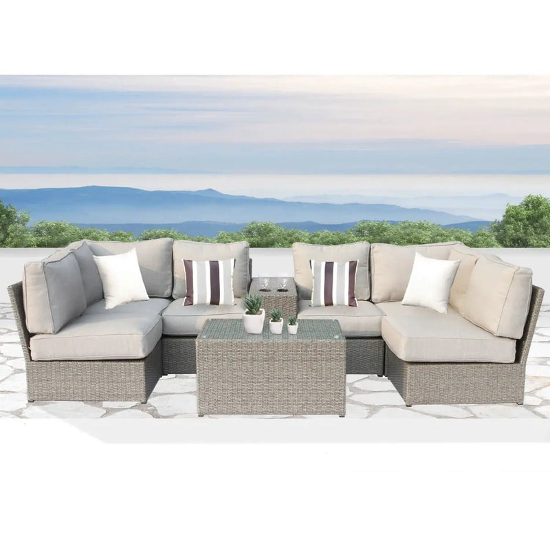 Stylish Modular Wicker Patio Seating Group by HouseOfZazla