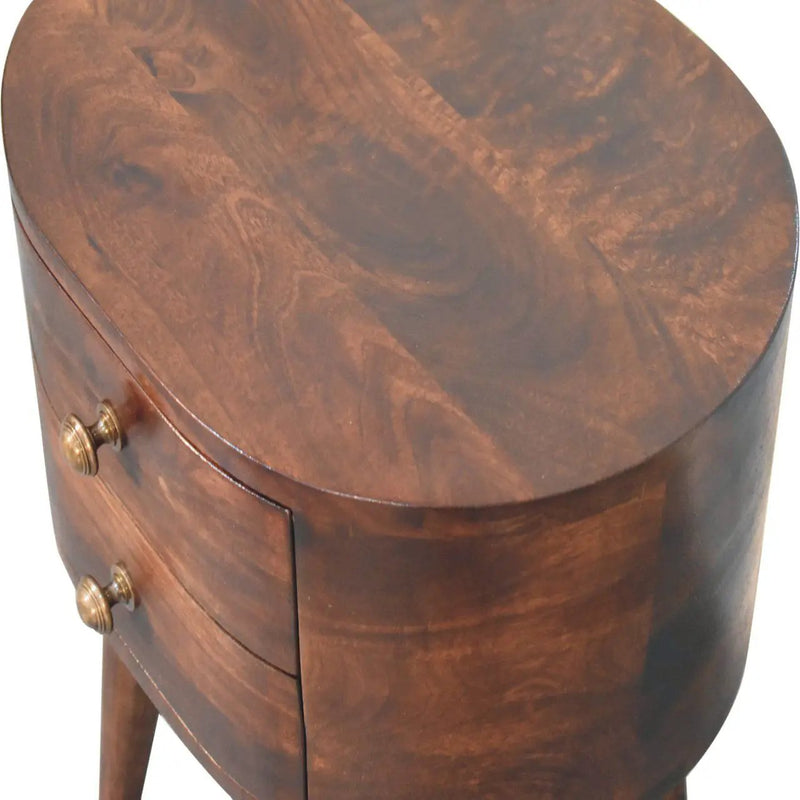 Rounded Bedside Table by HouseOfZazla