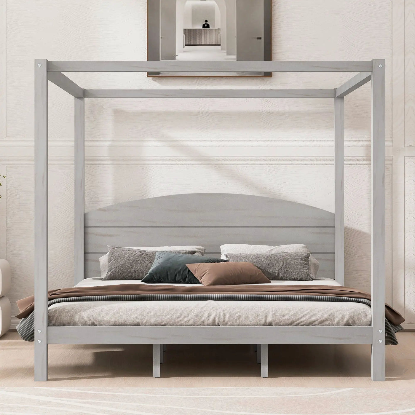 anopy Platform Bed With Headboard And Support Legs by Unique Piece Furniture