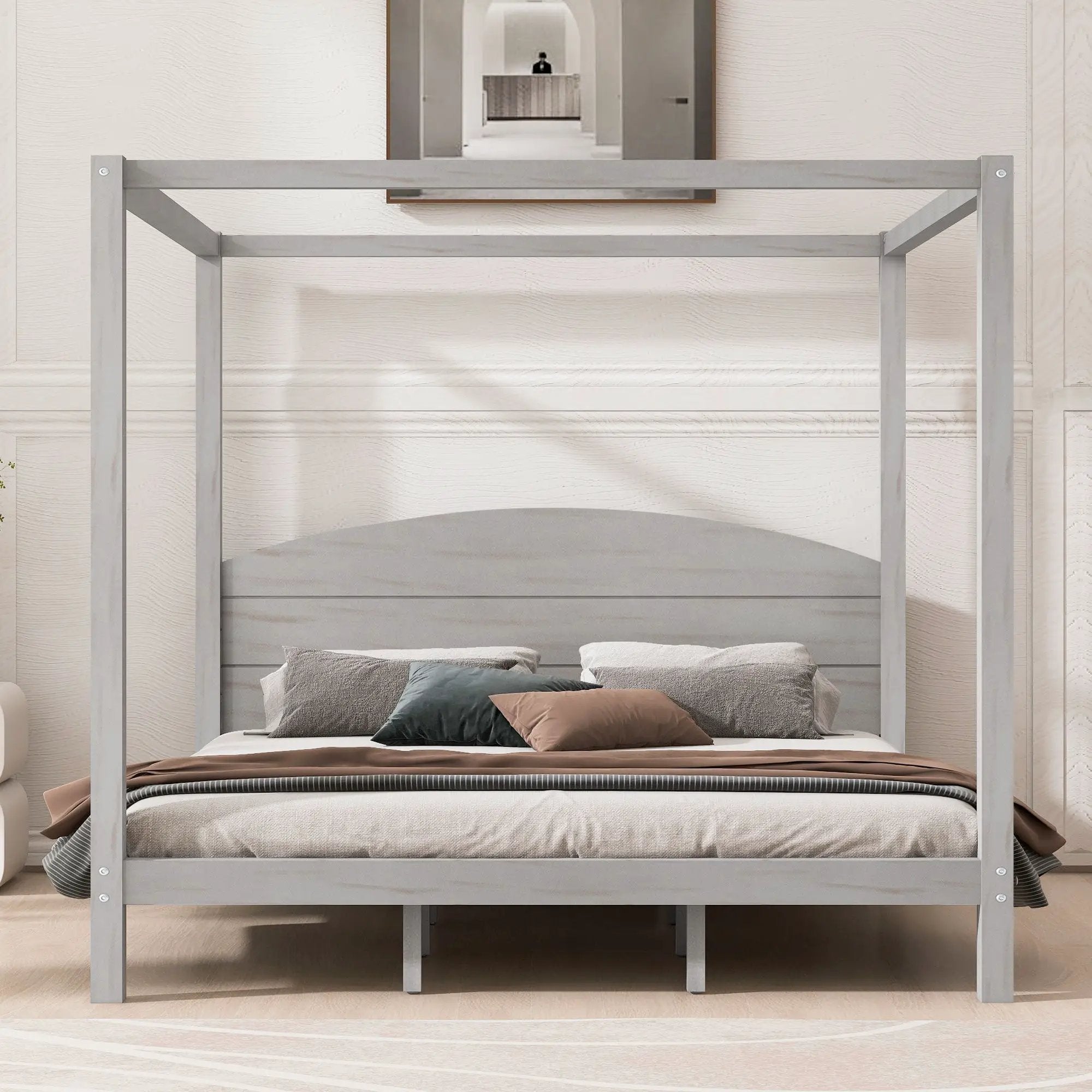 anopy Platform Bed With Headboard And Support Legs by Unique Piece Furniture