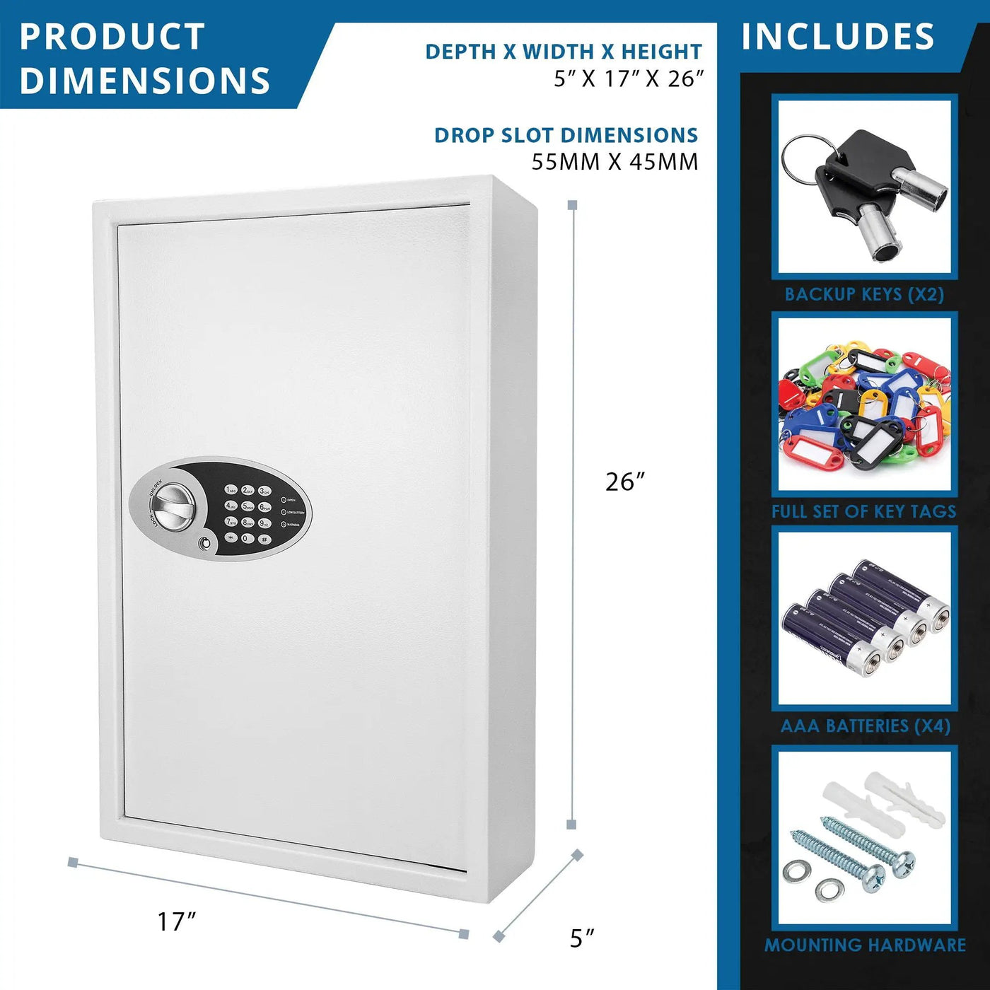 Key Cabinet Digital Keypad Wall Safe by HouseOfZazla