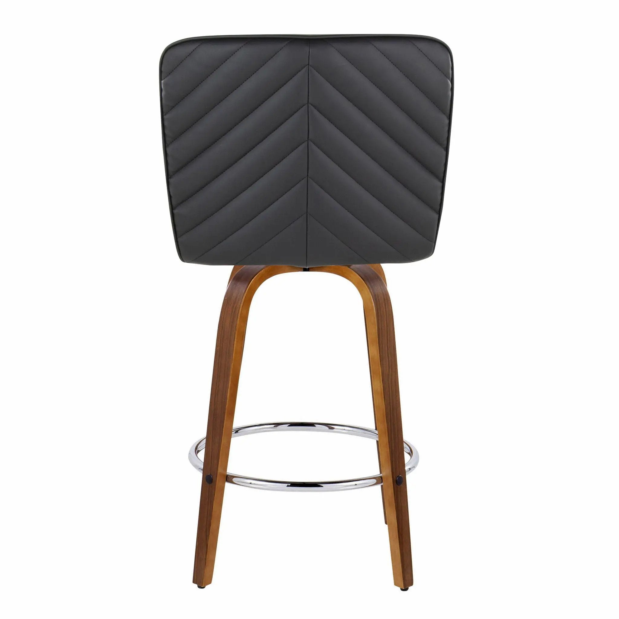 Henry - Contemporary Fixed Height Counter Stool With Swivel With Round Footrest (Set of 2) by Unique Piece Furniture