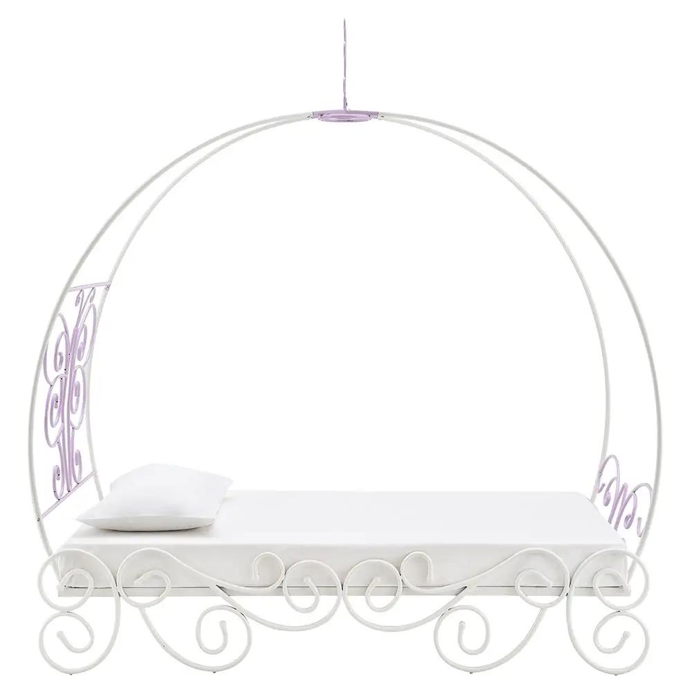 Priya II - Full Bed With Canopy - White & Light Synthetic Leather Rple by Unique Piece Furniture