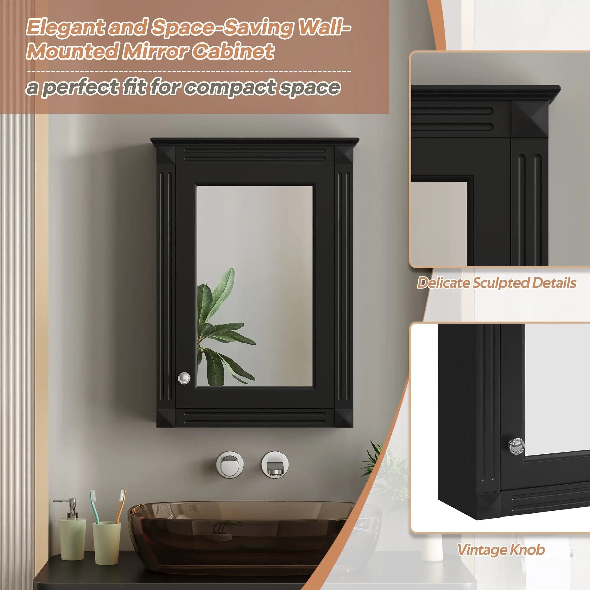Wall Mounted Bathroom Storage Medicine Cabinet For Over Toilet With Mirror by Unique Piece Furniture