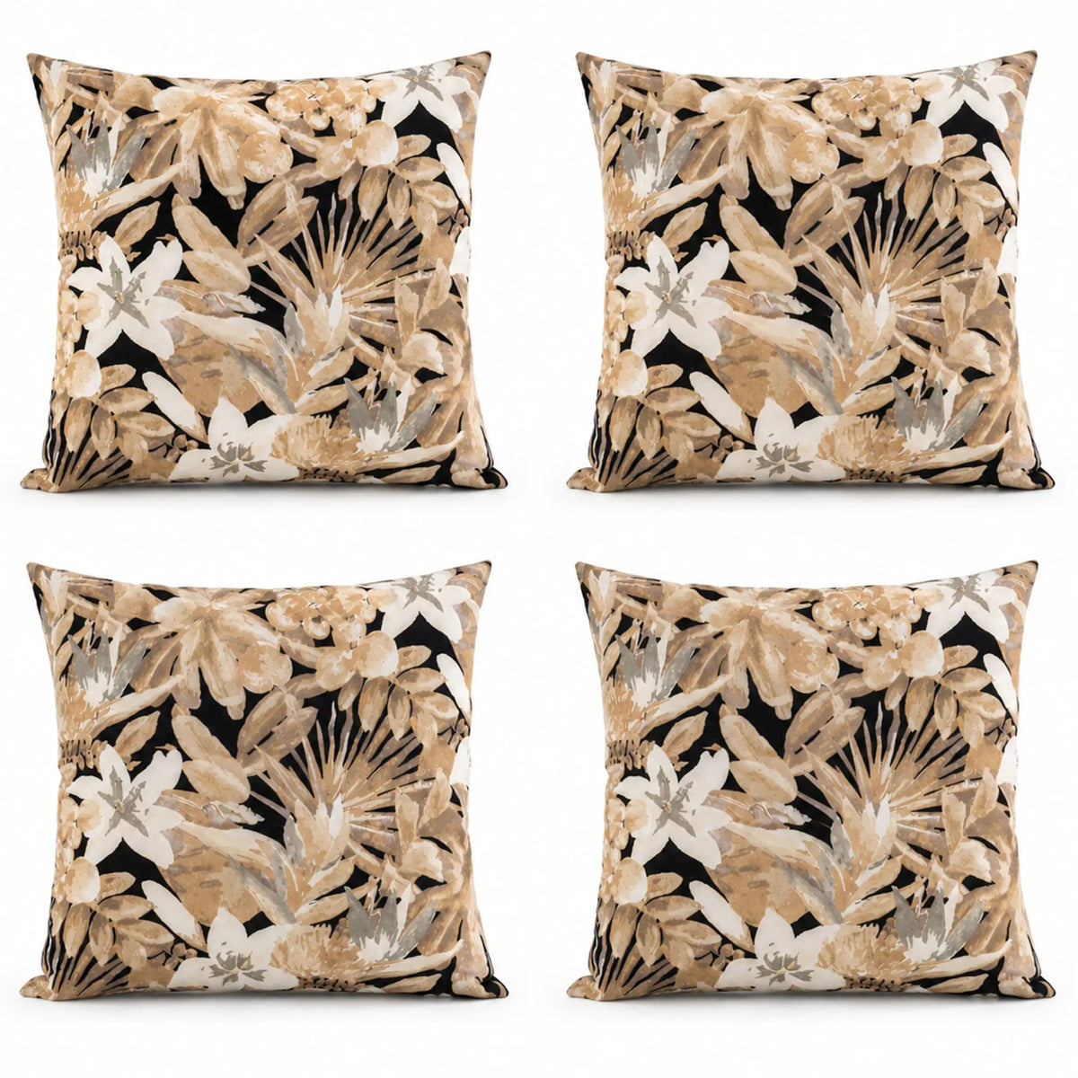 4 Pack Outdoor Pillow Covers - Water-Repellent Decorative Cushion Covers by HouseOfZazla