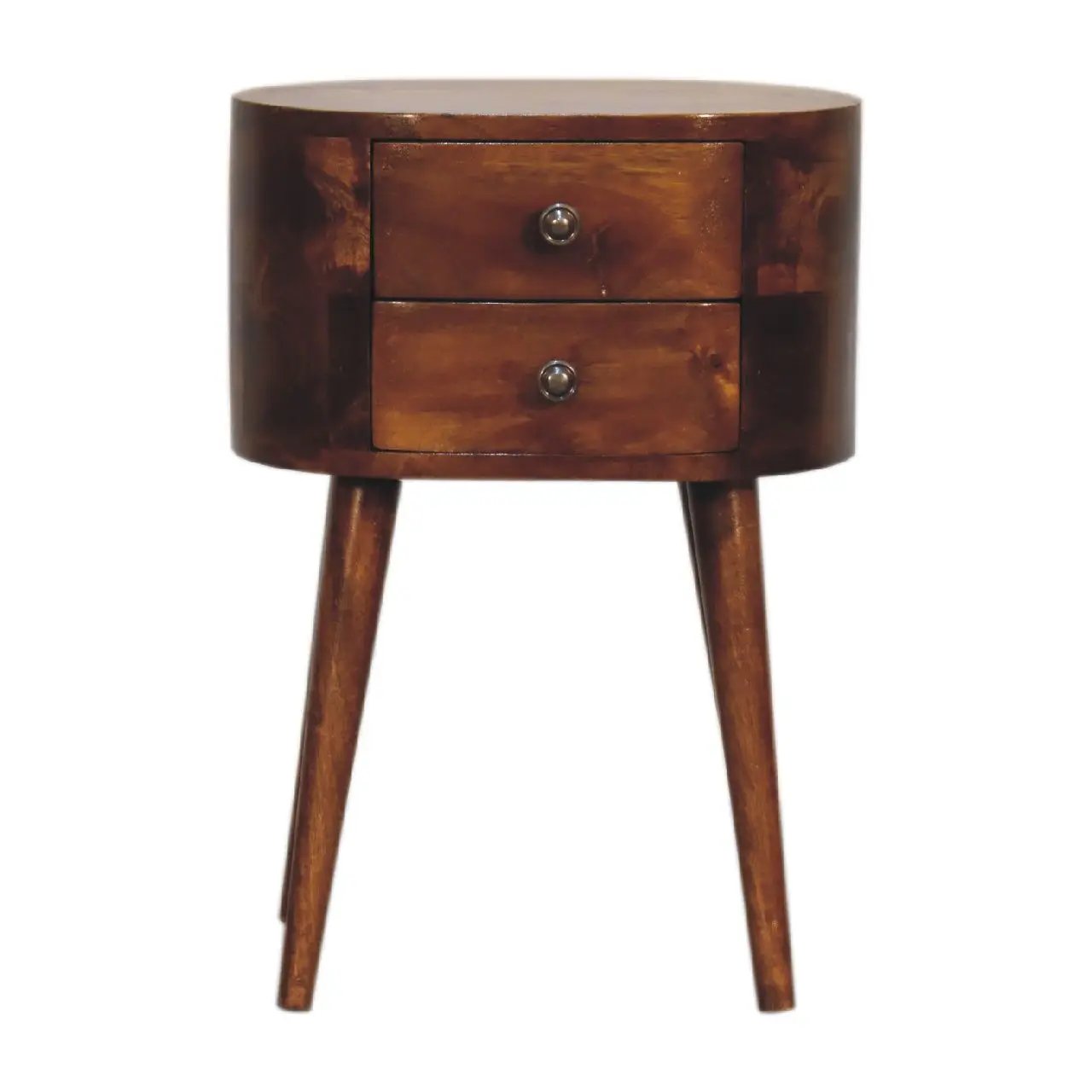 Mini Rounded Nightstand - Chestnut by HouseOfZazla