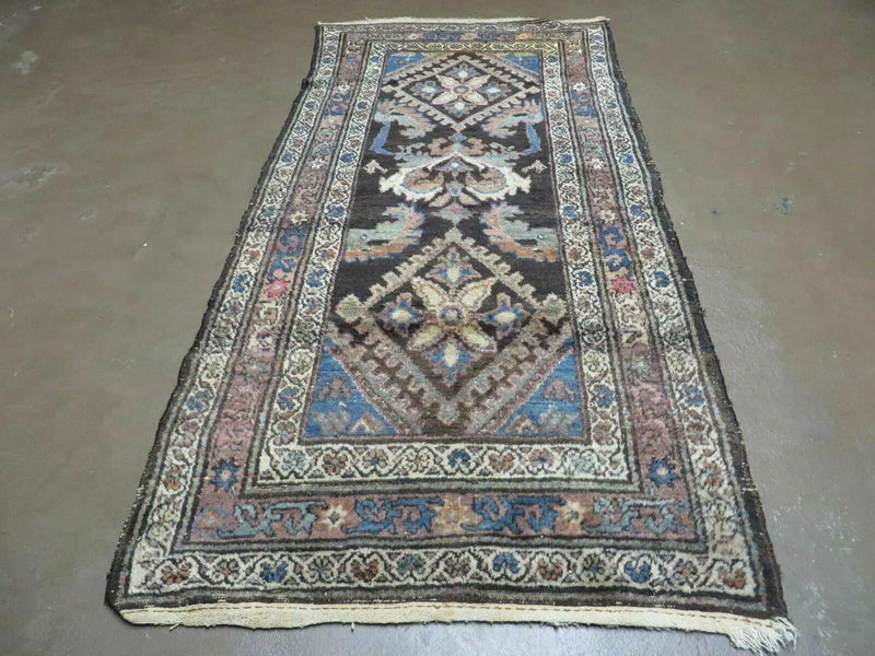 3' X 6' Antique Handmade India Floral Oriental Wool Rug Veg Dyes Nice by Jewel Rugs