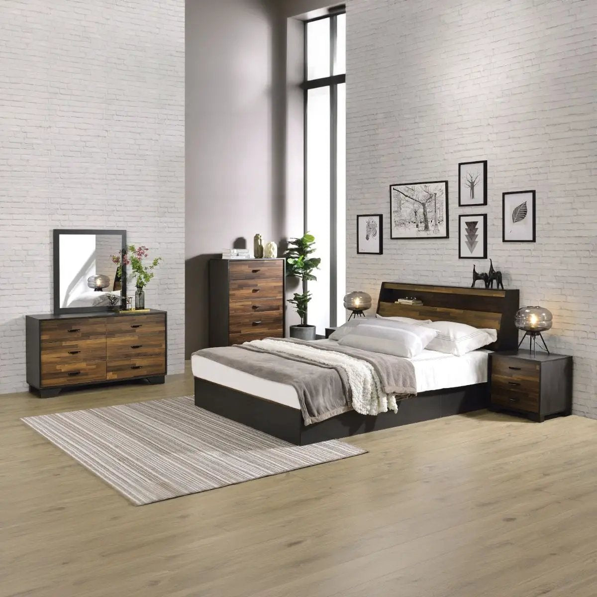 Eos - Dresser - Walnut & Black by Unique Piece Furniture