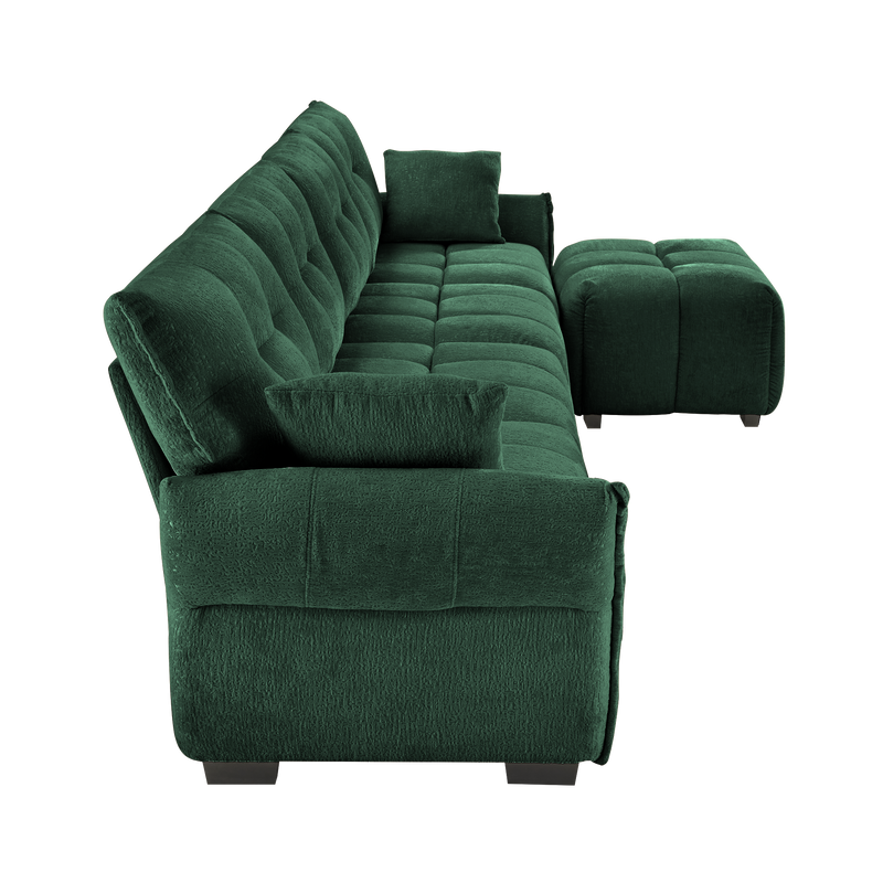 Modular 4-Seater Sofa With Ottoman by HouseOfZazla