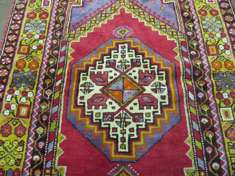 4' X 7' Antique Handmade Turkish Oushak Wool Rug Carpet Red Nice by Jewel Rugs