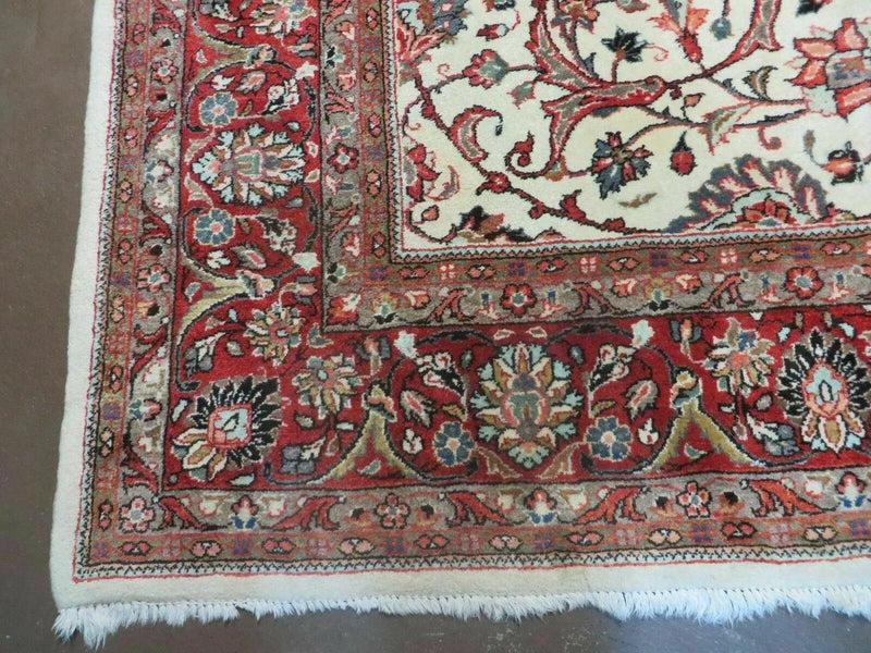 7' X 10' Vintage Handmade India Floral Oriental Wool Rug Hand knotted Carpet by Jewel Rugs