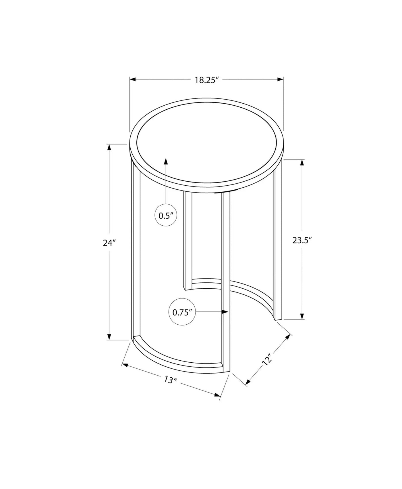 Round Accent Side Table, Contemporary & Modern by HouseOfZazla