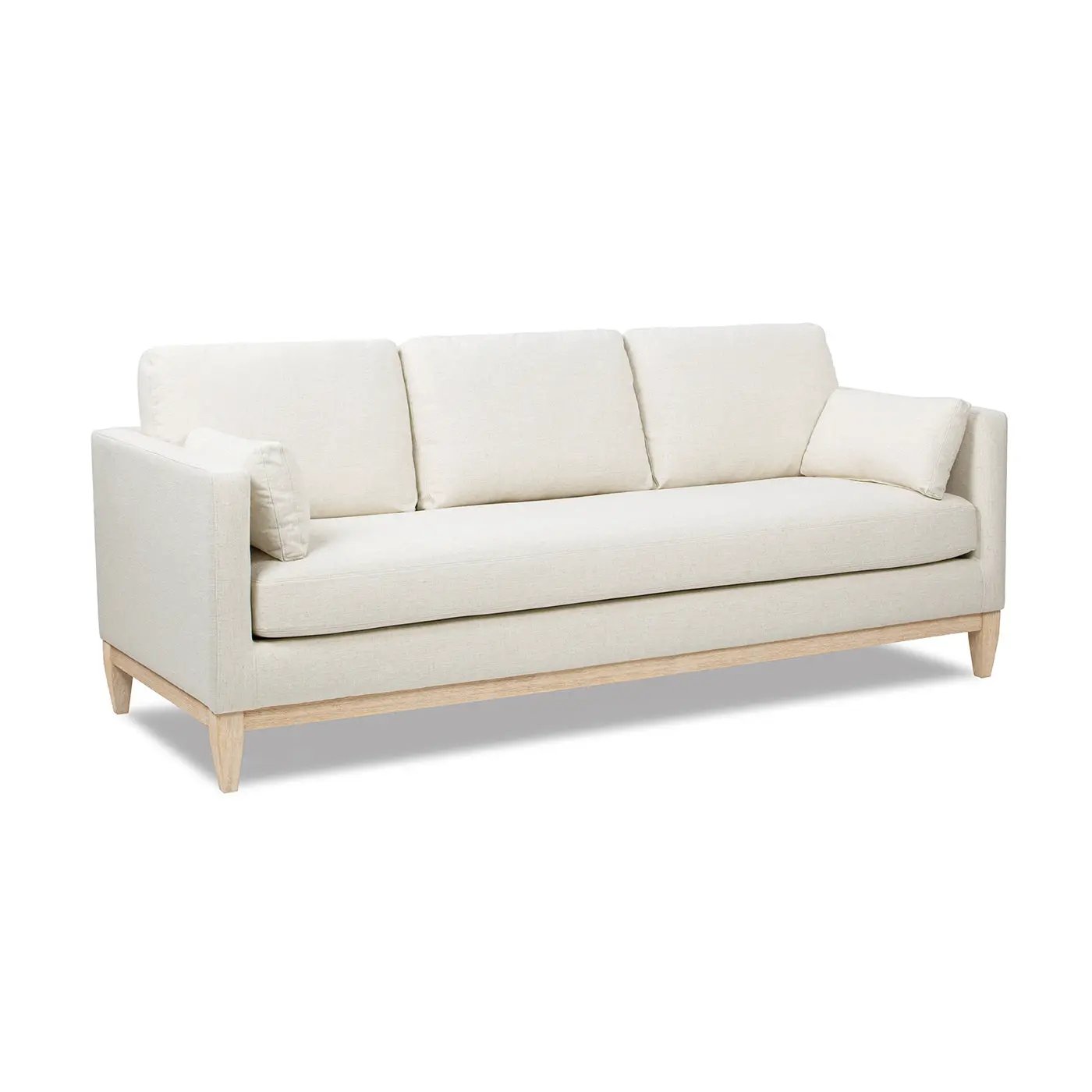 Knox 84' Modern Farmhouse Sofa, Flax White Linen by HouseOfZazla