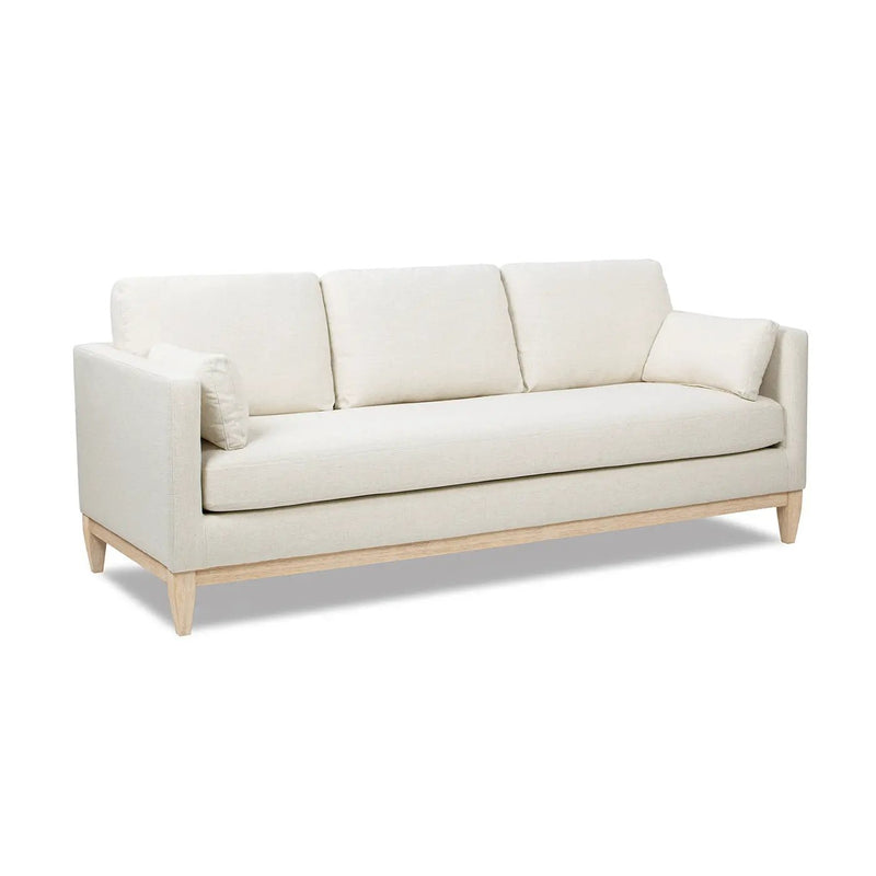 Knox 84' Modern Farmhouse Sofa, Flax White Linen by HouseOfZazla
