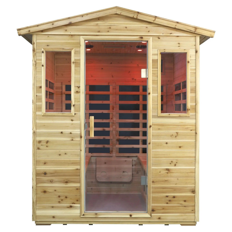 Four person Far-infrared Old fir outdoor sauna room by HouseOfZazla