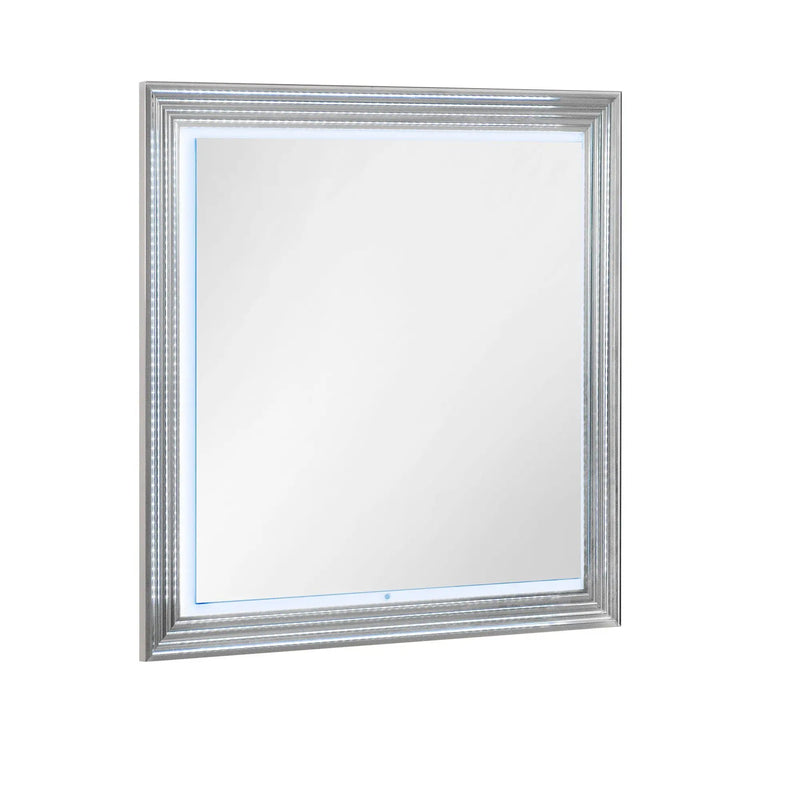 Moon - Marble Mirror With LED - White by Unique Piece Furniture