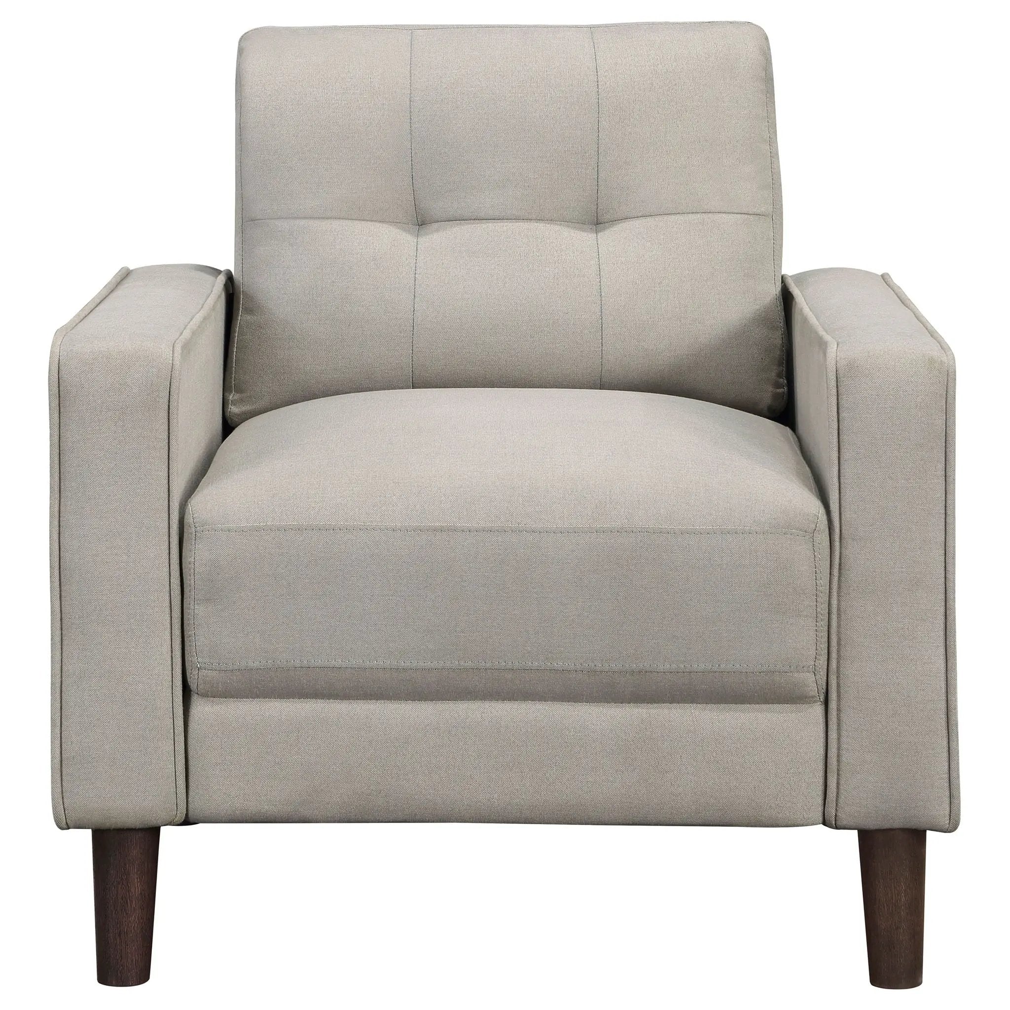 Bowen Upholstered Track Arm Tufted Accent Chair Beige by Unique Piece Furniture