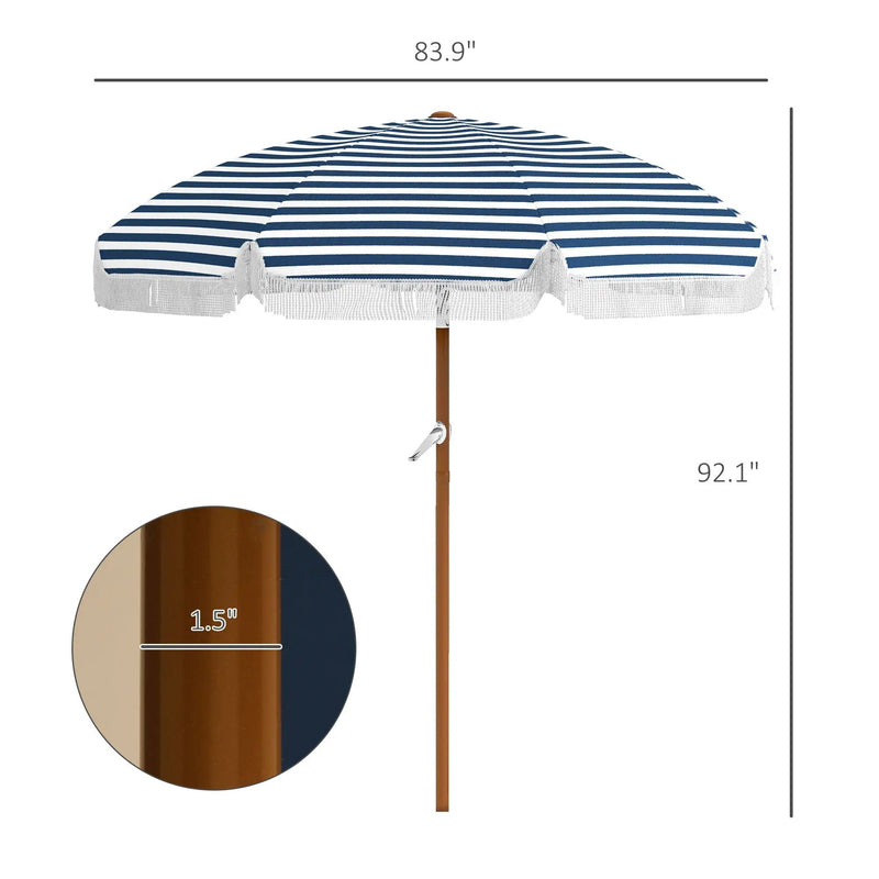 Outsunny 7 x 7 ft Outdoor Patio Umbrella with Tilt and Vent by HouseOfZazla