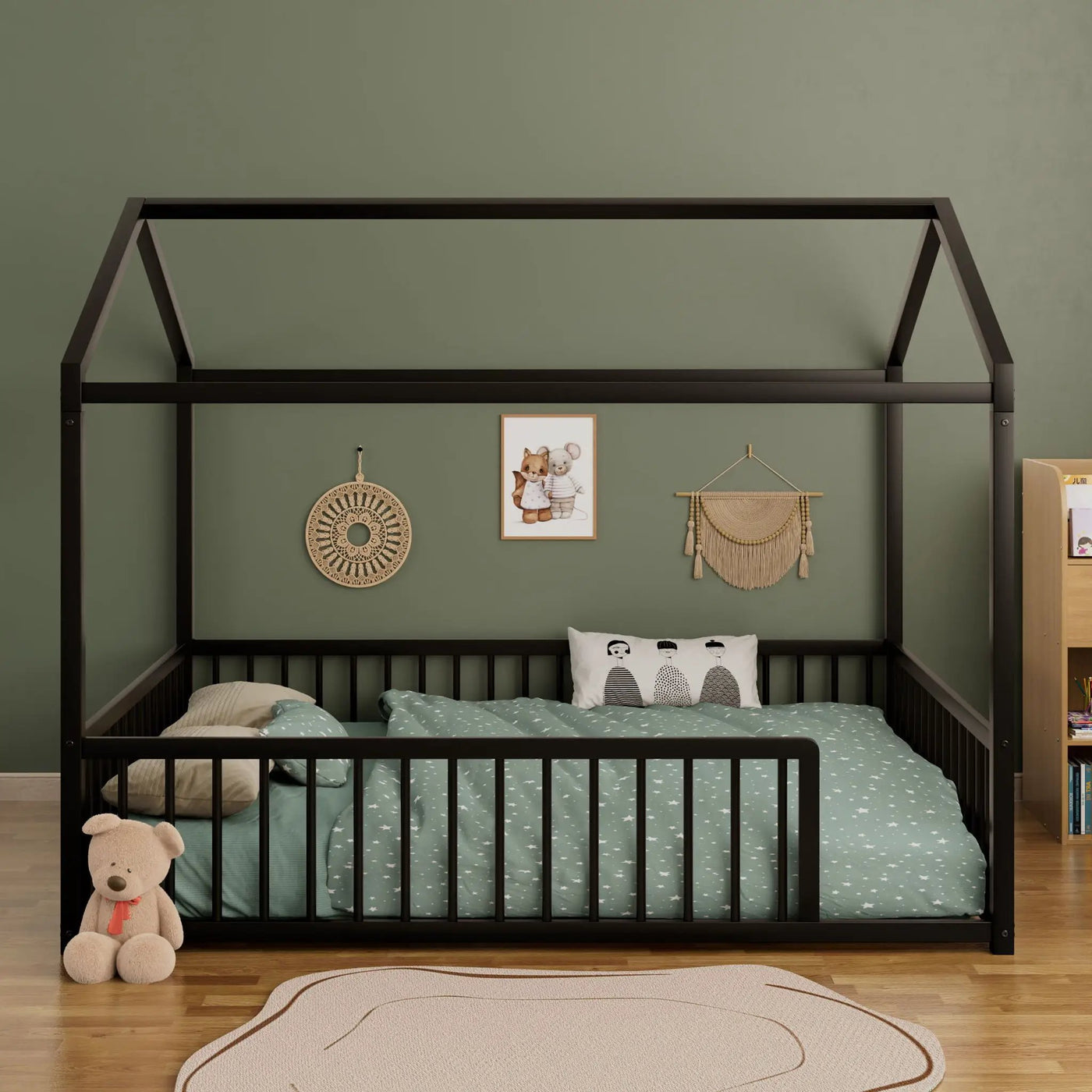 Montessori Floor Bed Frame With House Shape by HouseOfZazla