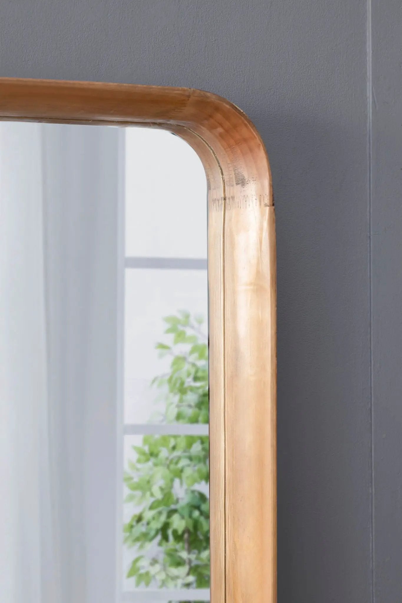 Square Mirror With Wood Frame, Wall Mirror For Living Room Bathroom Entryway - Brown by HouseOfZazla