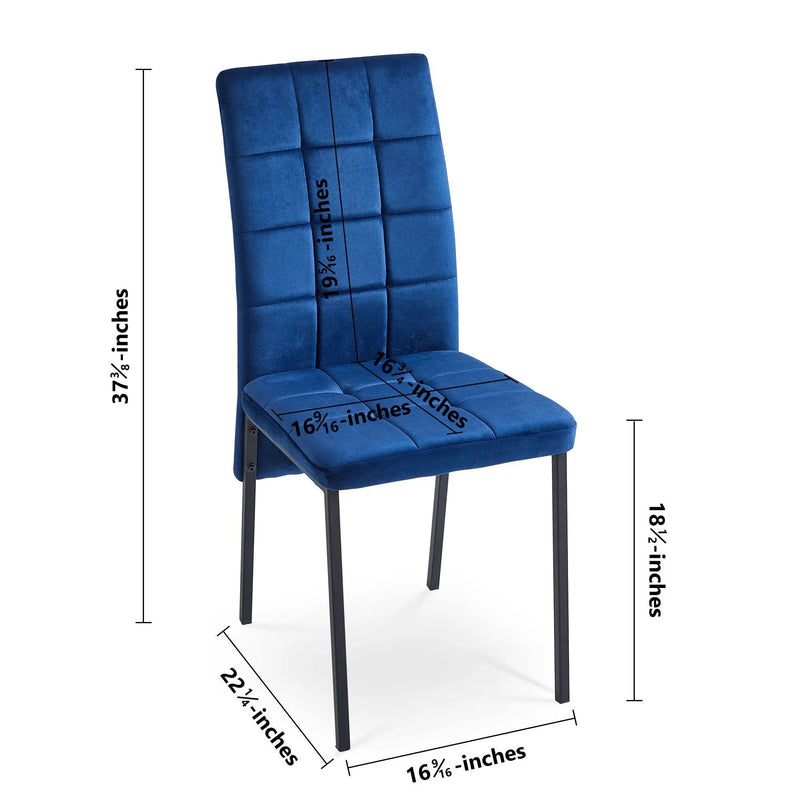 High Back Nordic Dining Chair Modern Fabric Chair With Legs (Set of 2) by HouseOfZazla