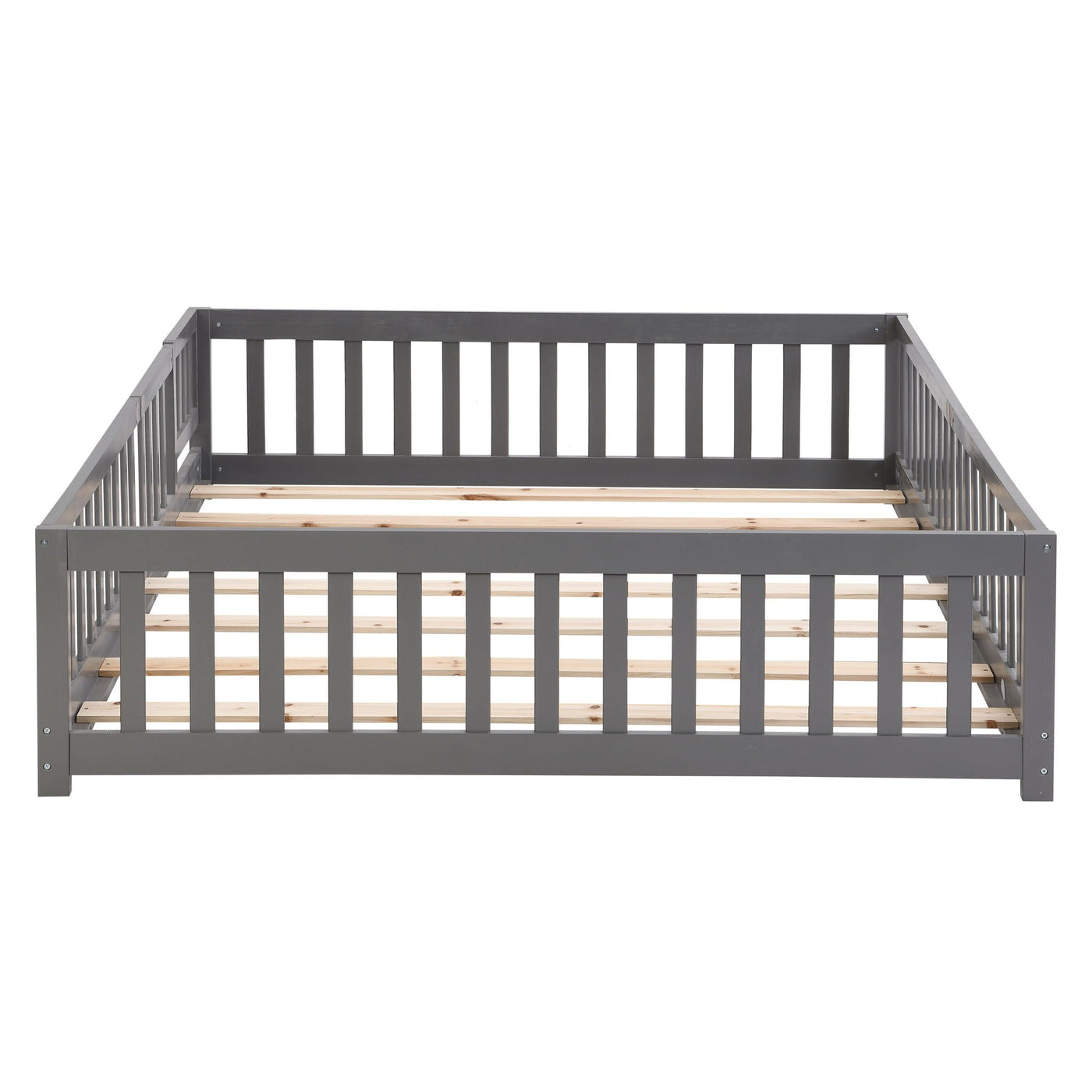 Solid Wood Floor Bed With Door And Fence For Children by Unique Piece Furniture