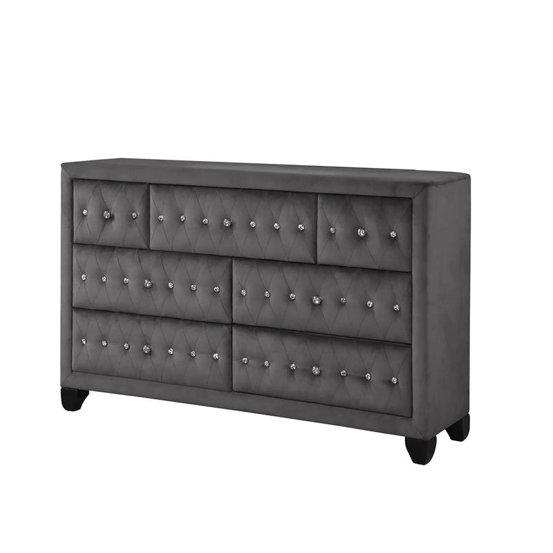 Sophia - 7 Drawer Dresser - Gray by HouseOfZazla