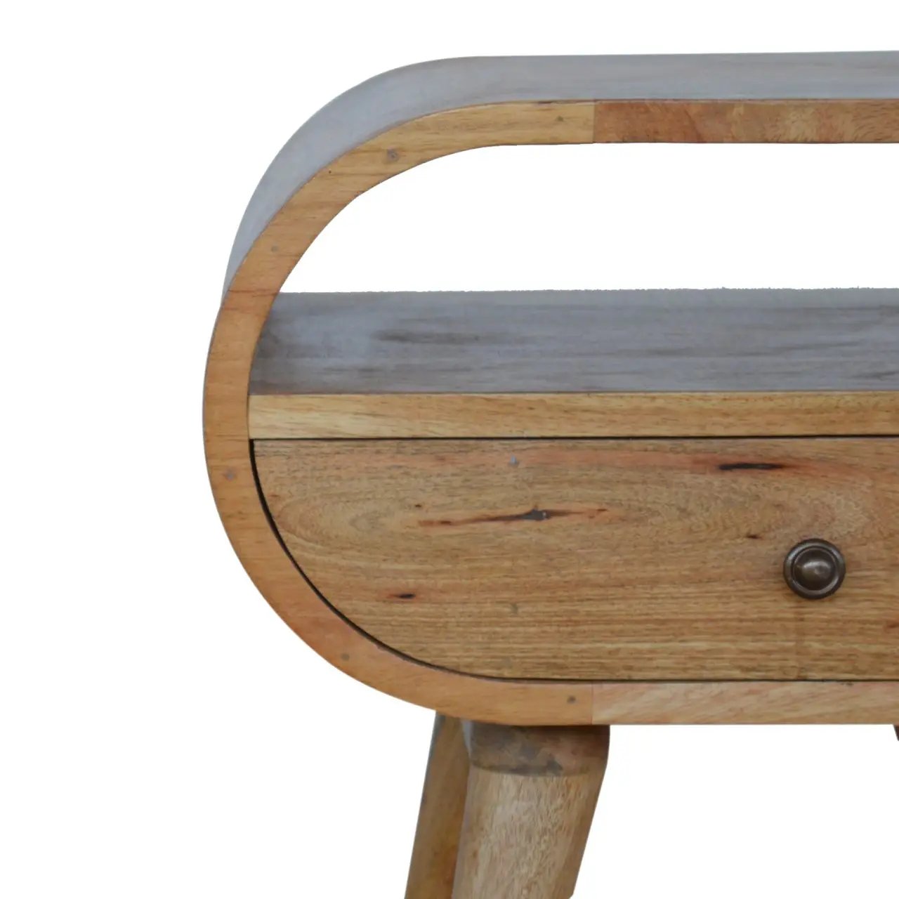 Circular Open Bedside Nightstand by Unique Piece Furniture