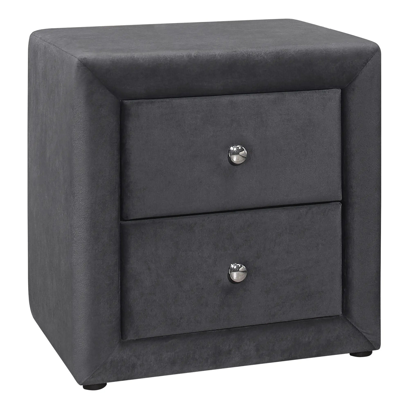 Nightstand With Storage Drawer, Upholstered, Transitional by HouseOfZazla