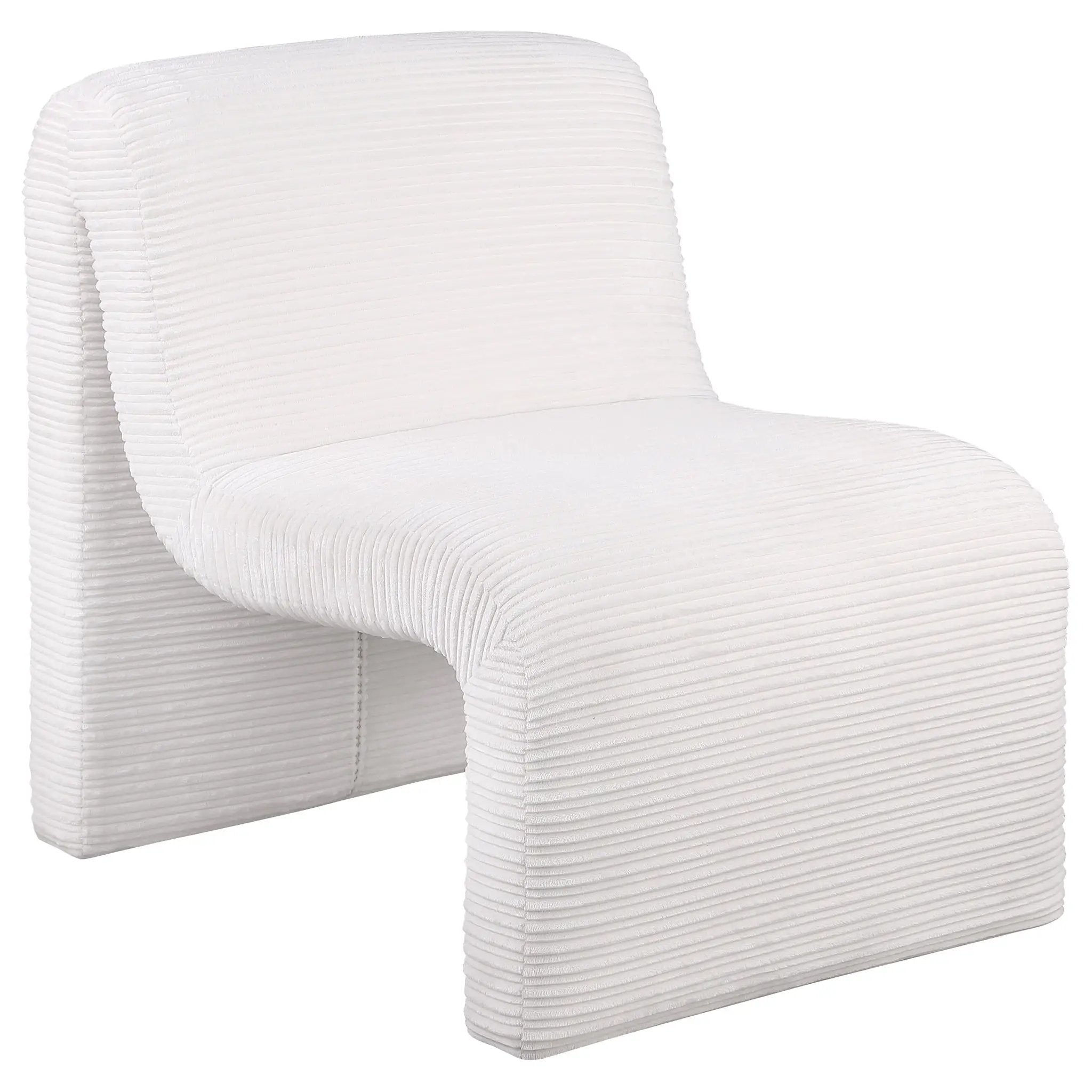 Winne - Curved Armless Accent Chair by HouseOfZazla