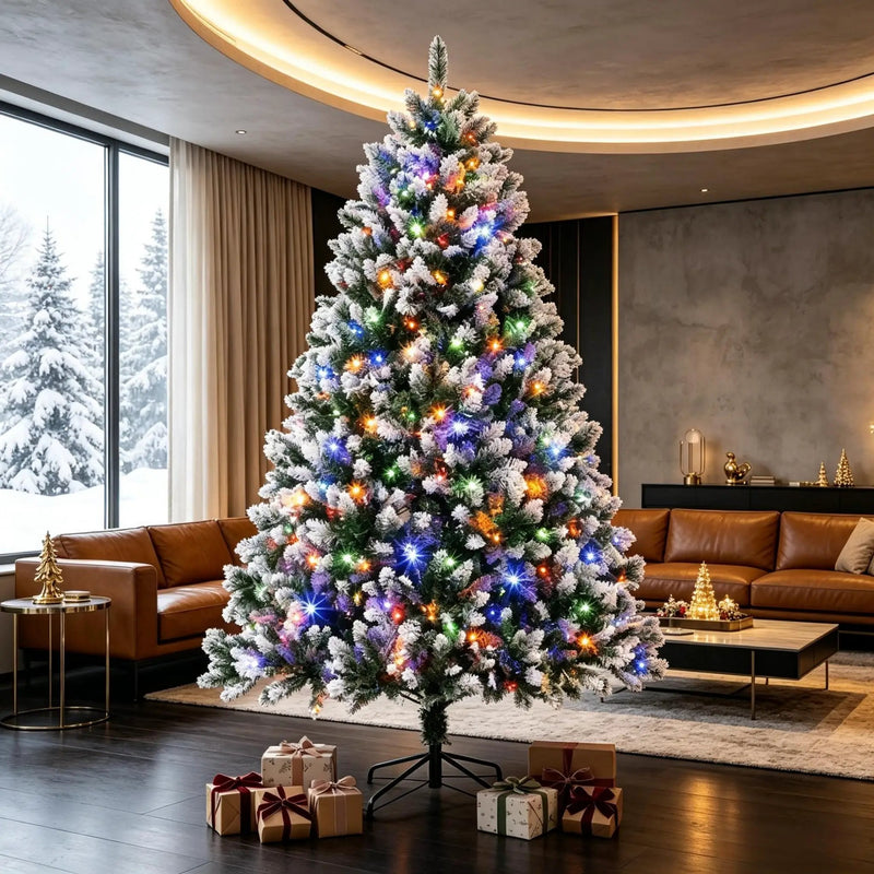 7.5 ft Pre-Lit Artificial Christmas Tree by HouseOfZazla