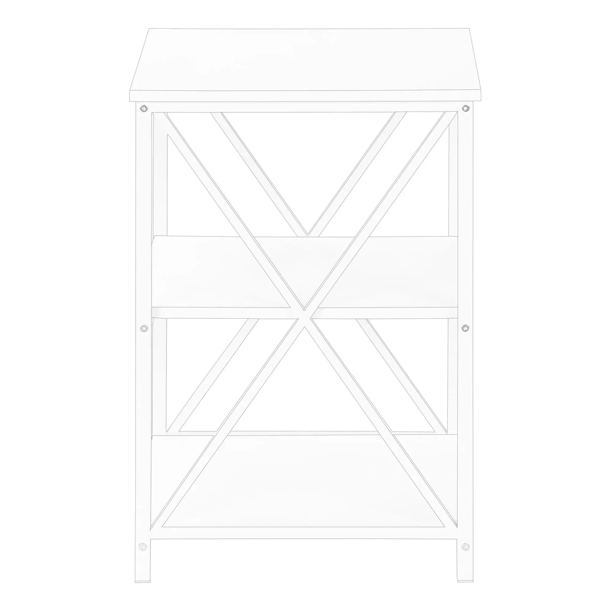 3 Tier Accent Table, Side Marble Look Contemporary & Modern by Unique Piece Furniture