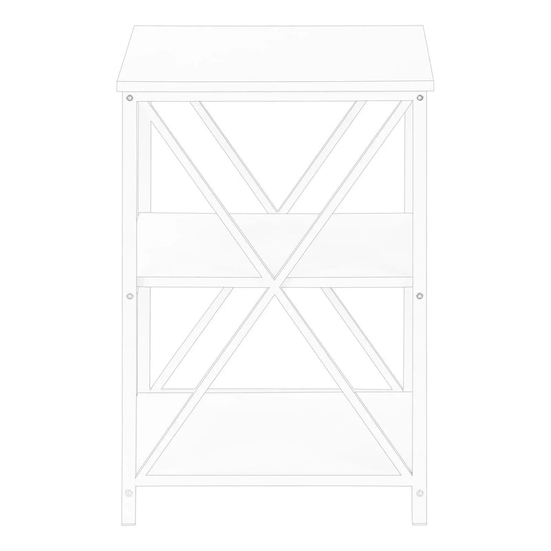 3 Tier Accent Table, Side Marble Look Contemporary & Modern by Unique Piece Furniture