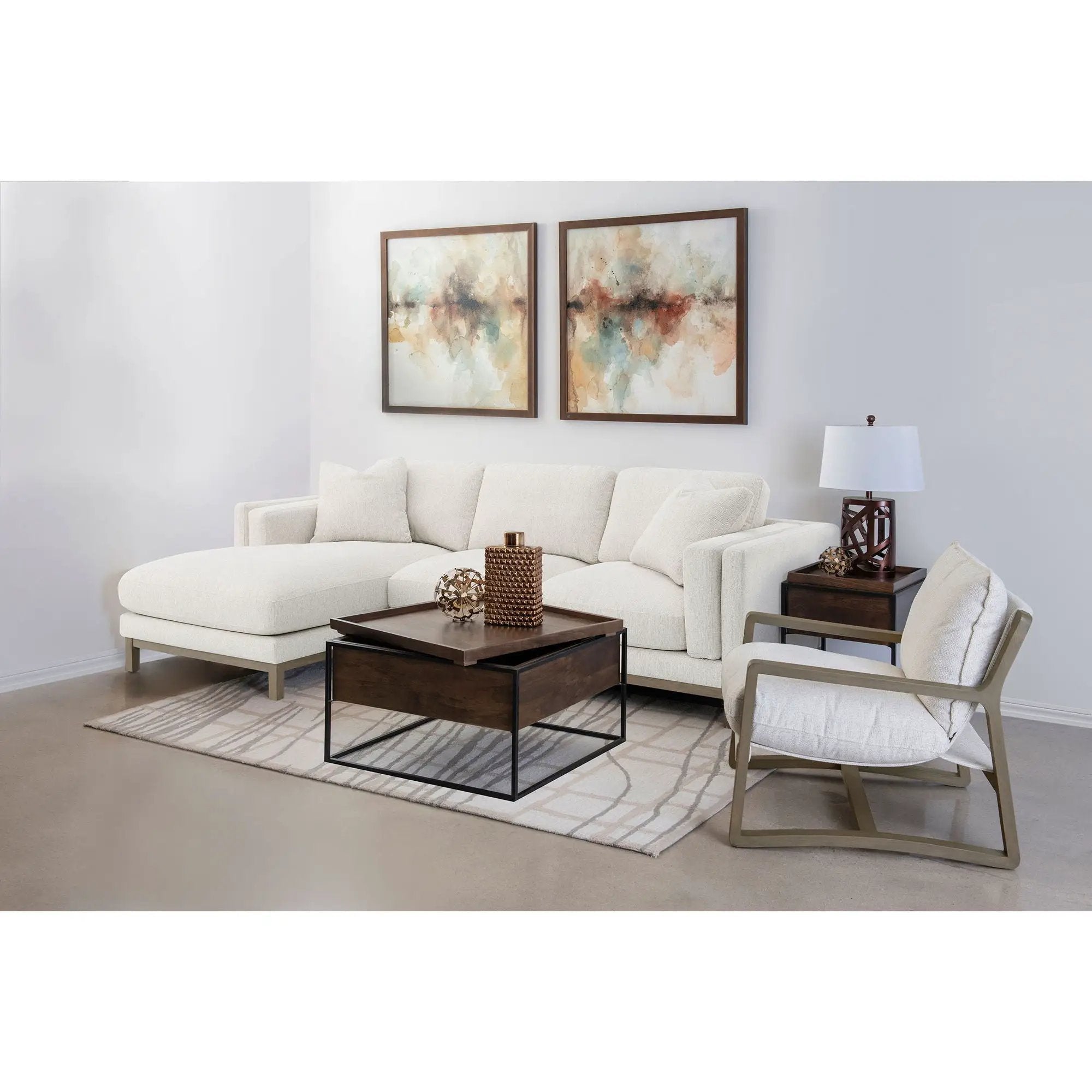 O'Brien - Sectional Sofa With Left Chaise - Sand by HouseOfZazla