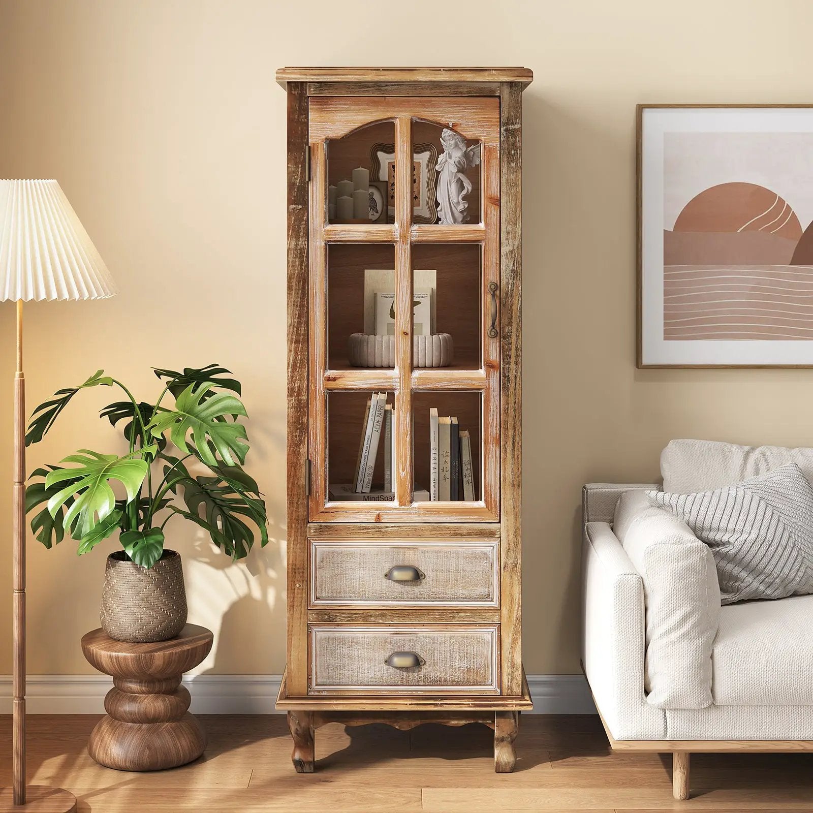 Rustic Wooden Storage Cabinet with Decorative Cutout Door by HouseOfZazla
