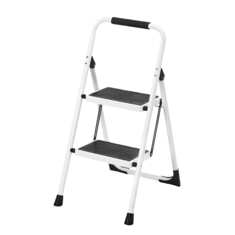 2 Step Ladder Folding Step Stool with Anti-Slip Wide Pedal by HouseOfZazla