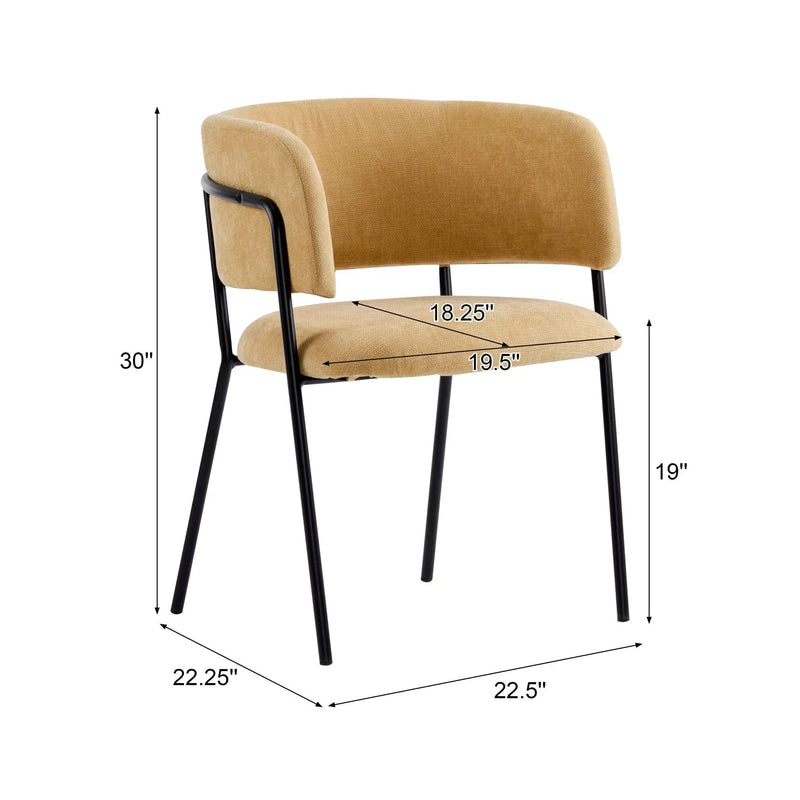 Modern Upholstered Arm Dining Chair Set by HouseOfZazla