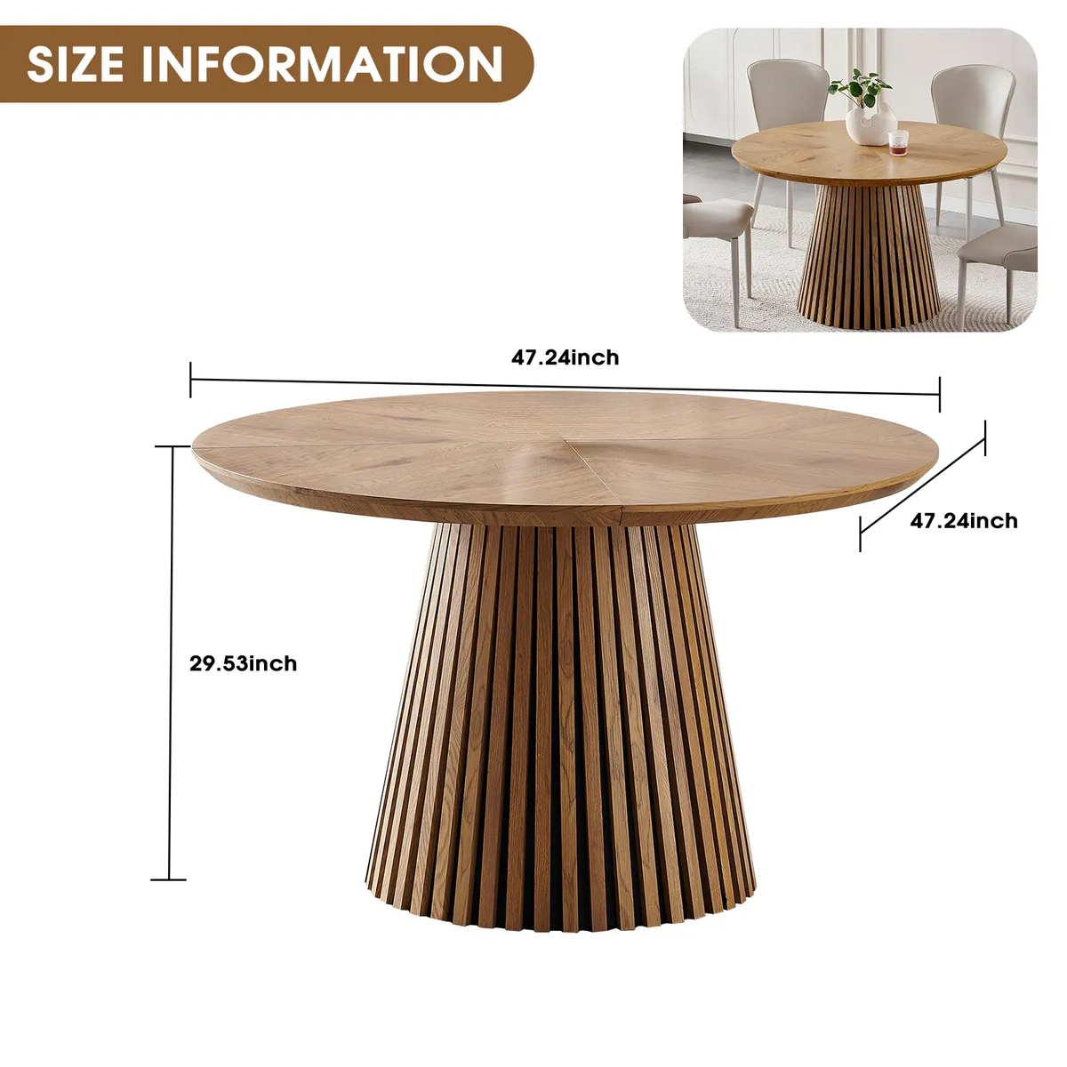 Wooden Dining Table - Modern Round Kitchen Design by HouseOfZazla