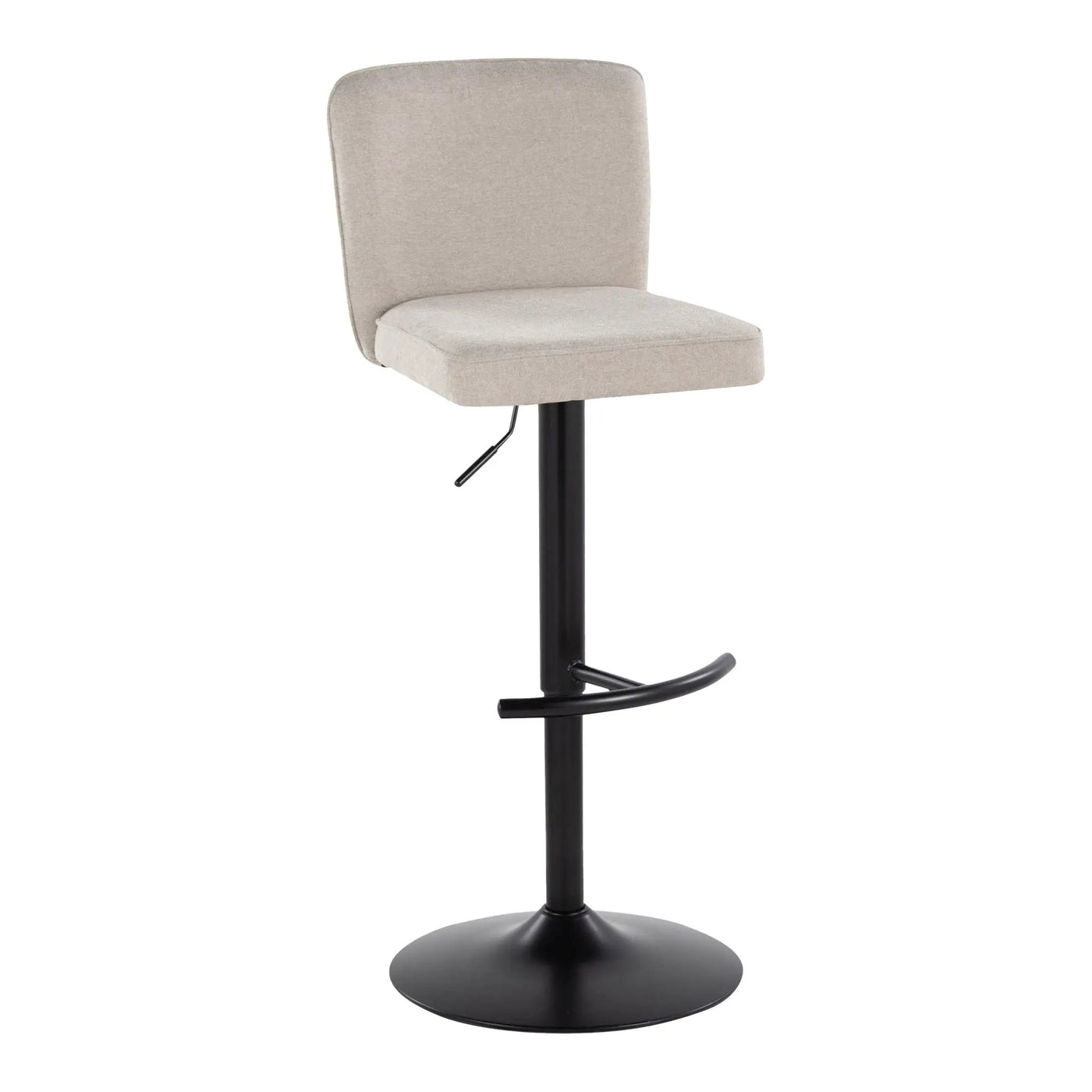 Henry - Contemporary Adjustable Barstool & Swivel With Rounded T Footrest (Set of 2) by HouseOfZazla